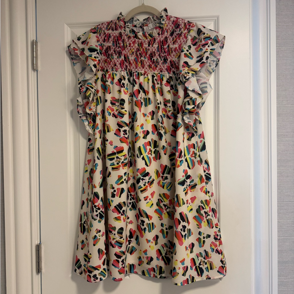 Crosby By Mollie Burch Multicolor Ruffle Sleeve Dress